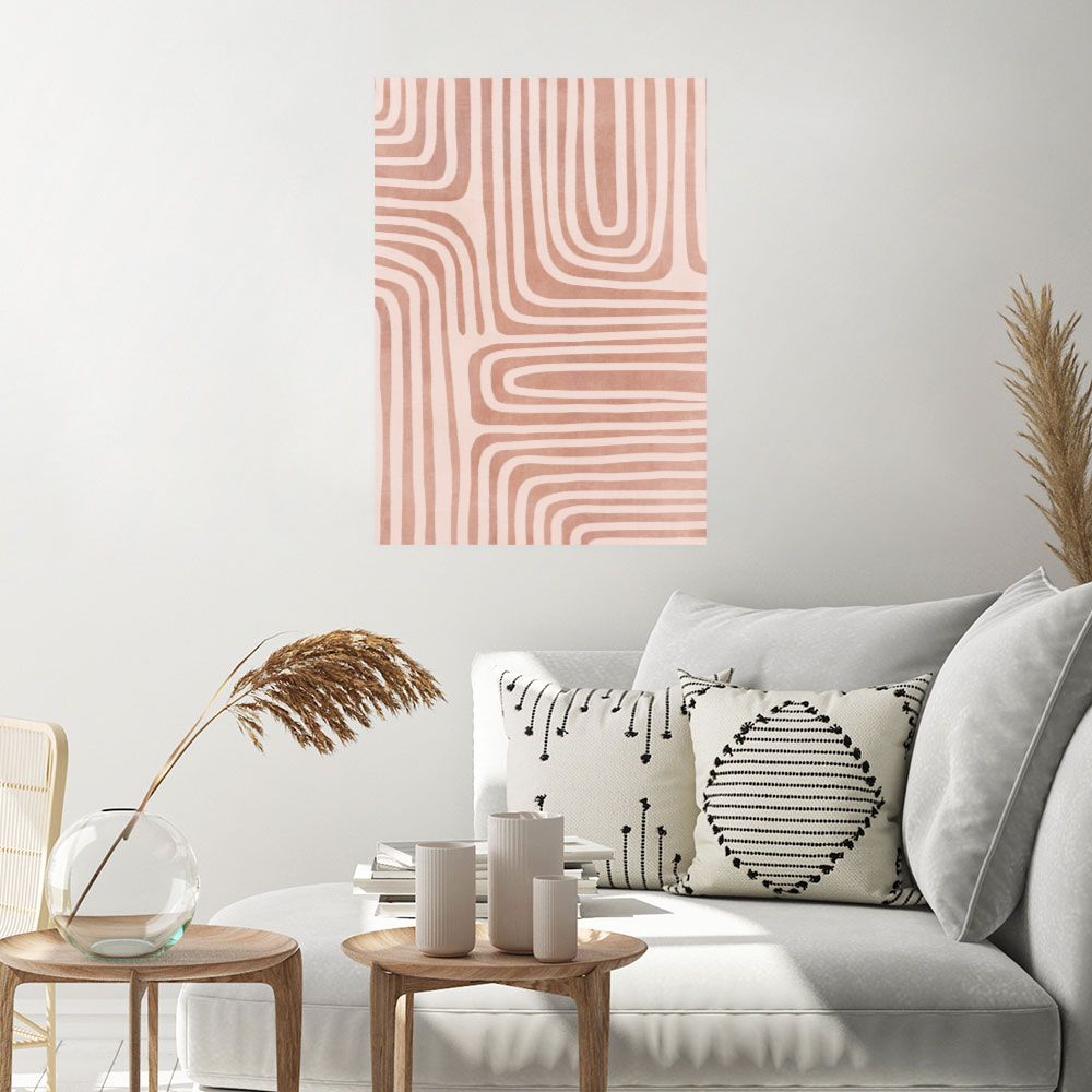 Affiche Lignes organiques douces