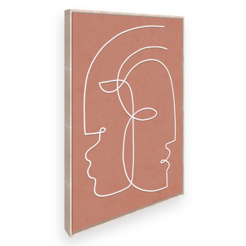Toile Visages entrelacés