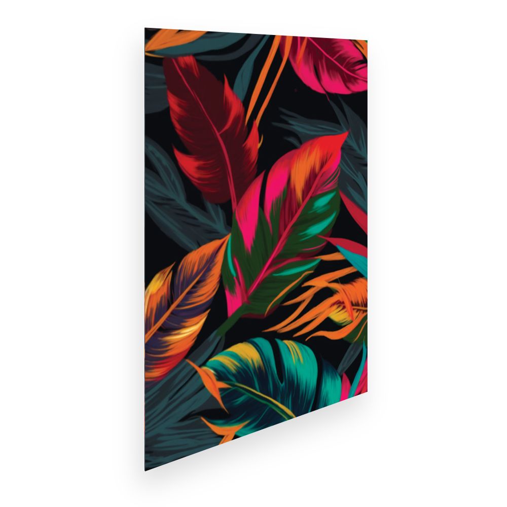 Affiche Feuilles tropicales vives