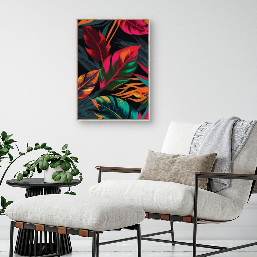 Tableau Feuillage exotique vibrant