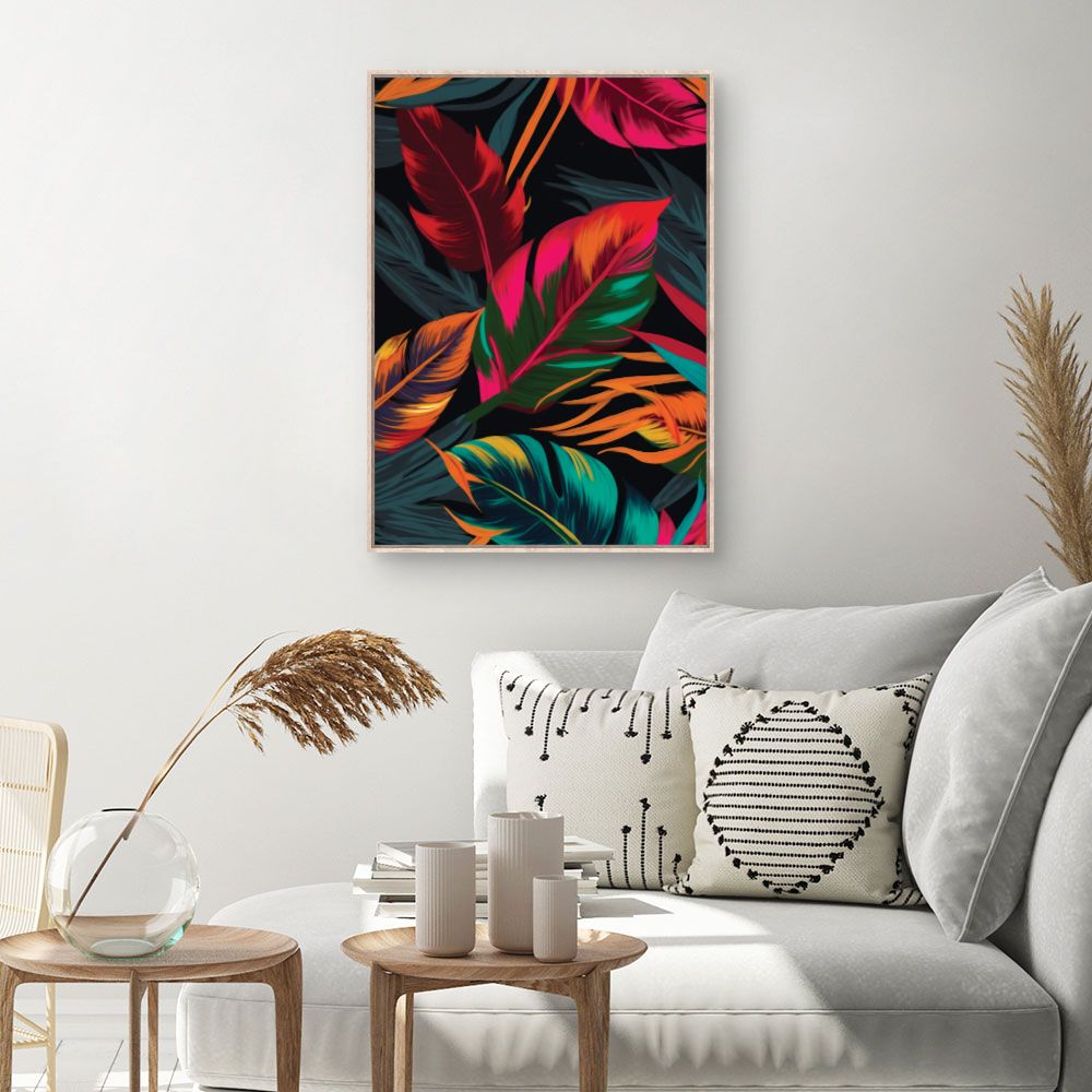 Tableau Feuillage exotique vibrant