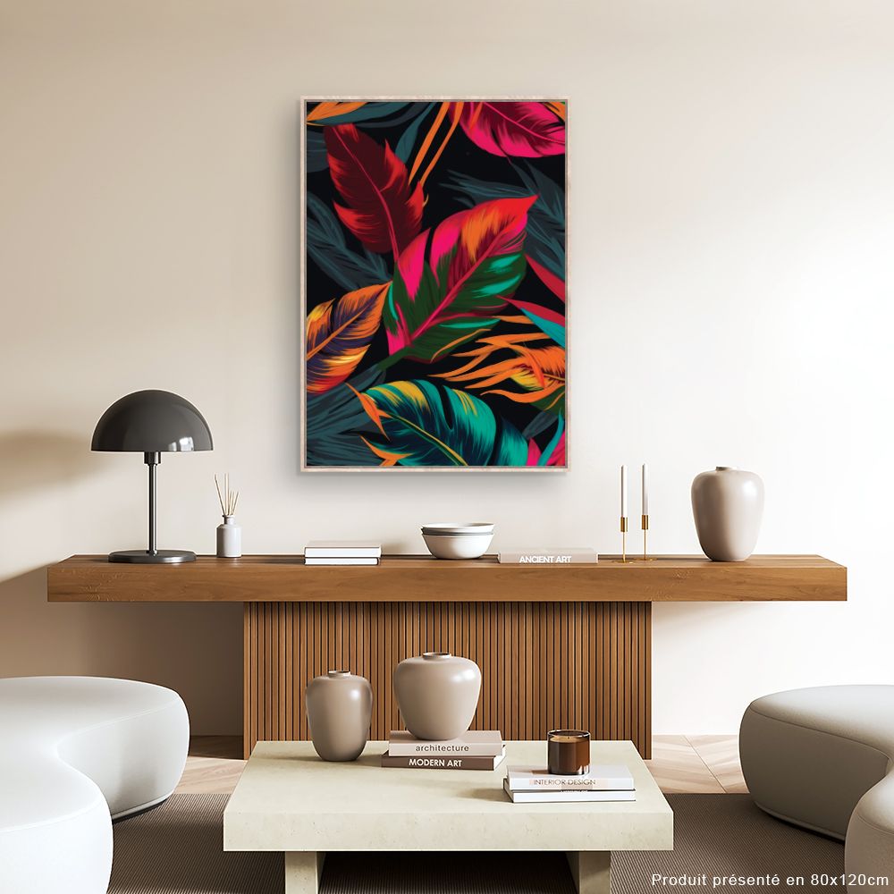Tableau Feuillage exotique vibrant