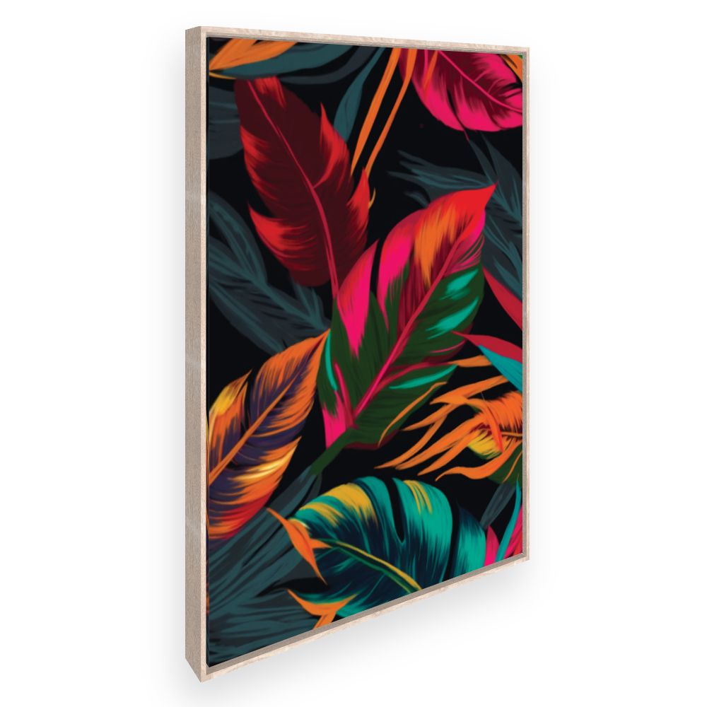 Toile Feuillage exotique vibrant