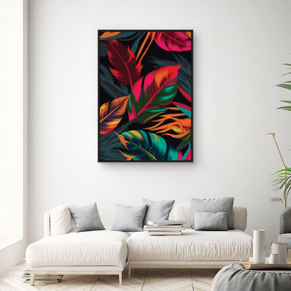 Tableau Feuillage exotique vibrant