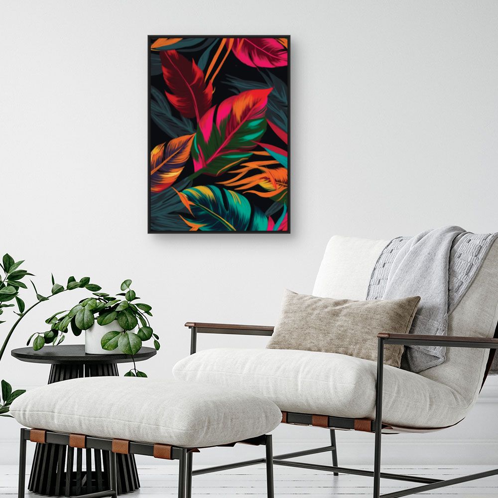 Tableau Feuillage exotique vibrant
