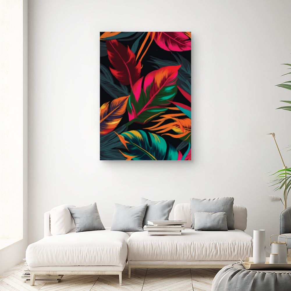 Tableau Feuillage exotique vibrant