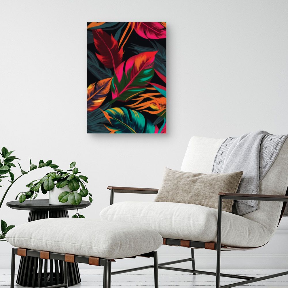 Tableau Feuillage exotique vibrant