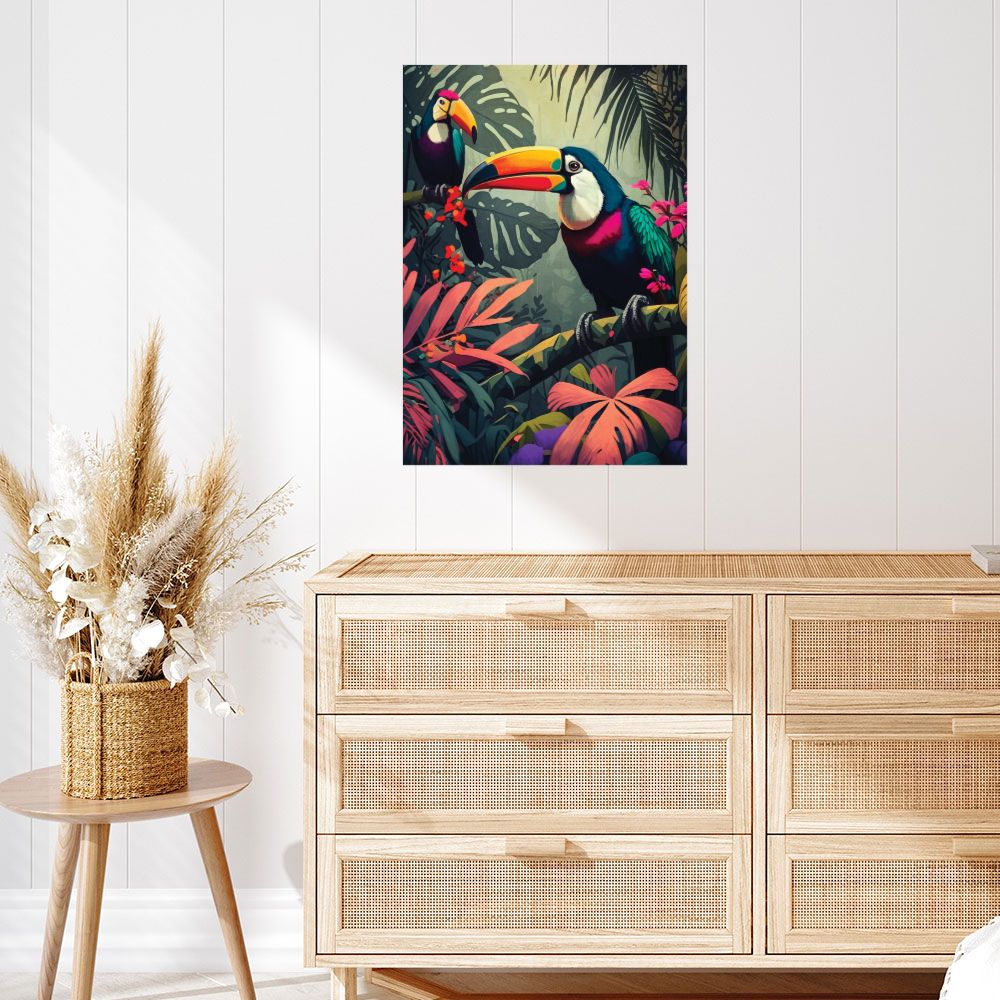 Affiche Toucans tropicaux