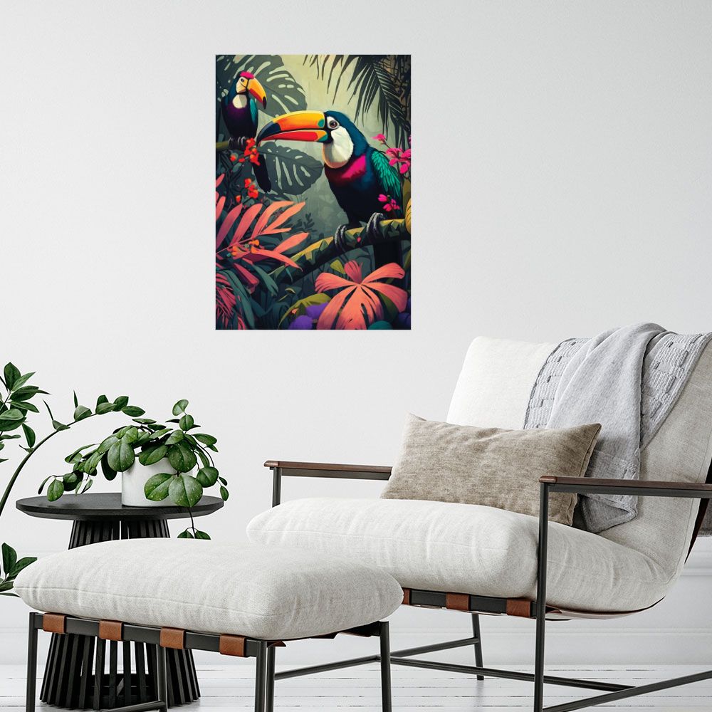 Affiche Toucans tropicaux