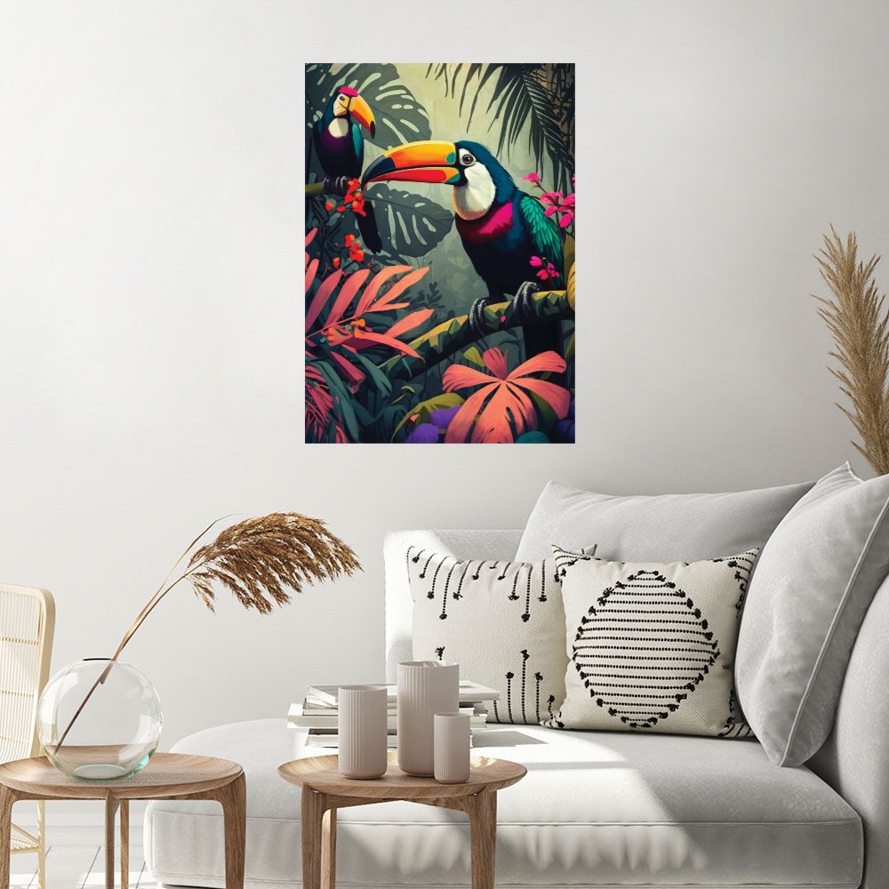 Affiche Toucans tropicaux
