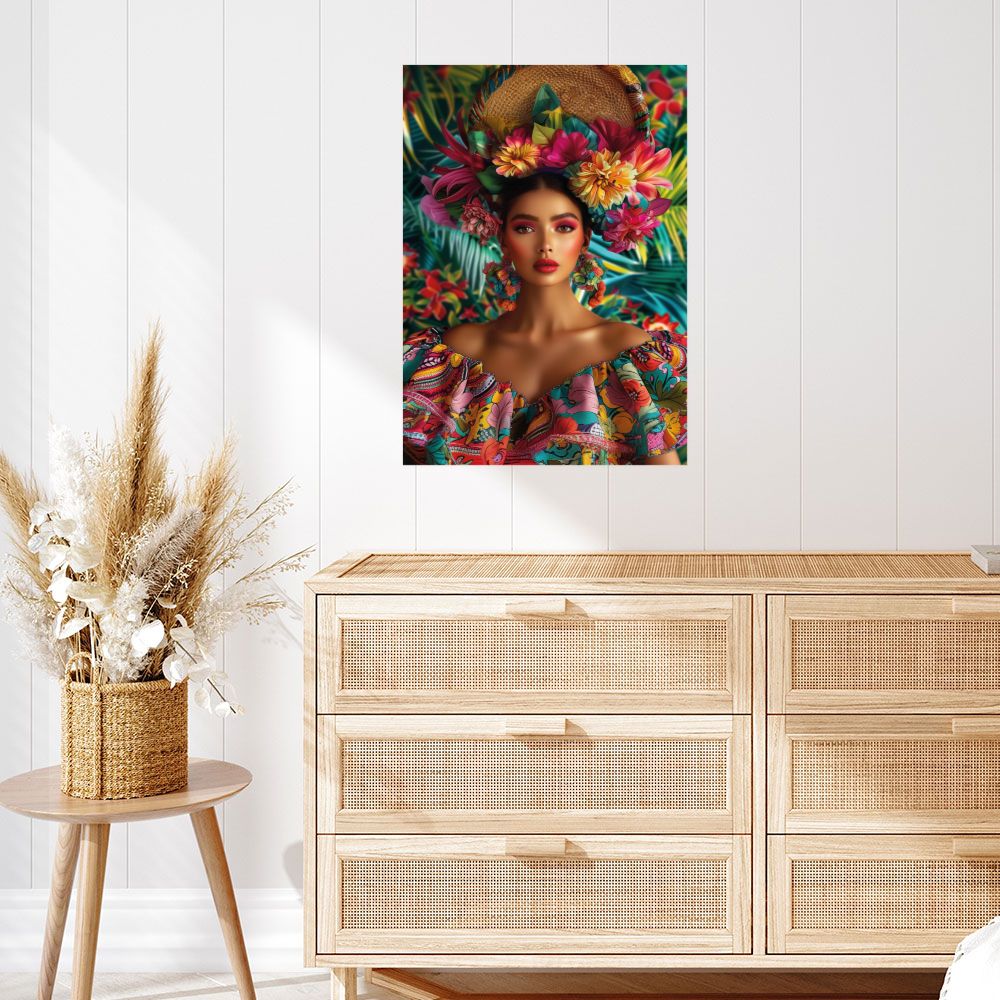 Affiche Fleurs tropicales vibrantes