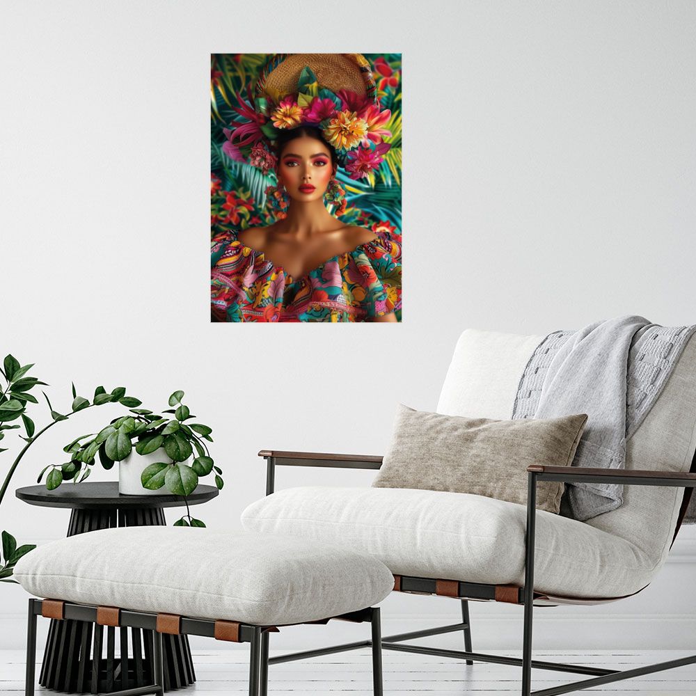 Affiche Fleurs tropicales vibrantes