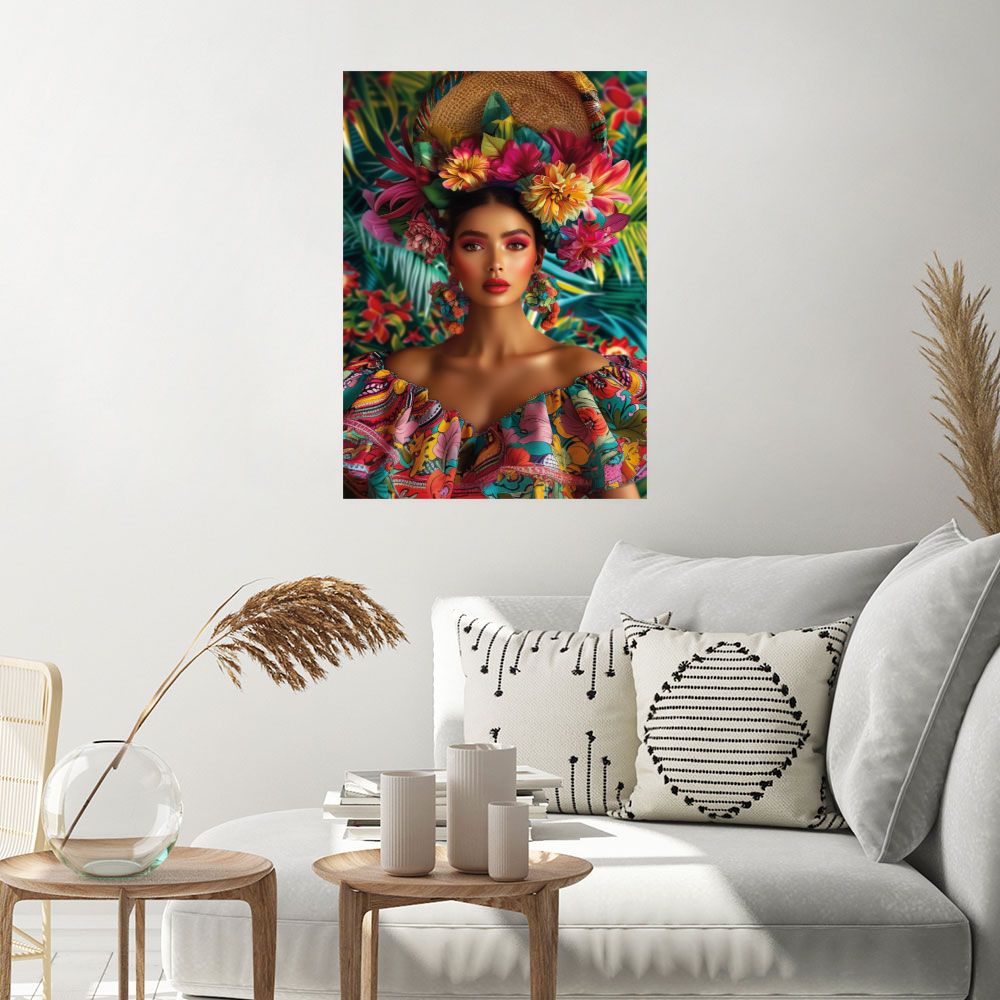 Affiche Fleurs tropicales vibrantes
