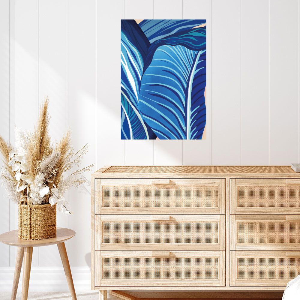 Affiche Feuilles tropicales vibrantes