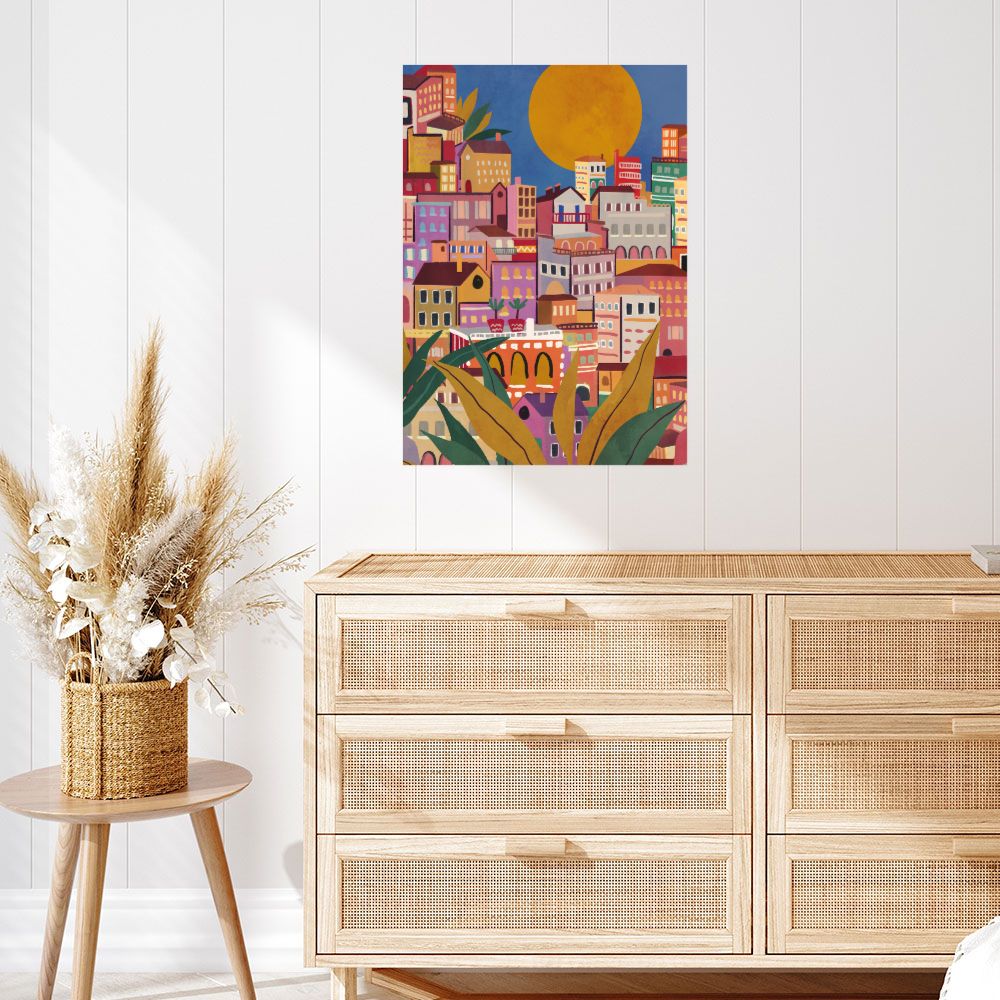 Affiche Ville ensoleillée