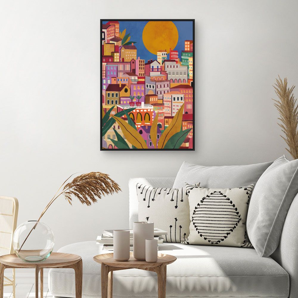 Tableau Ville ensoleillée