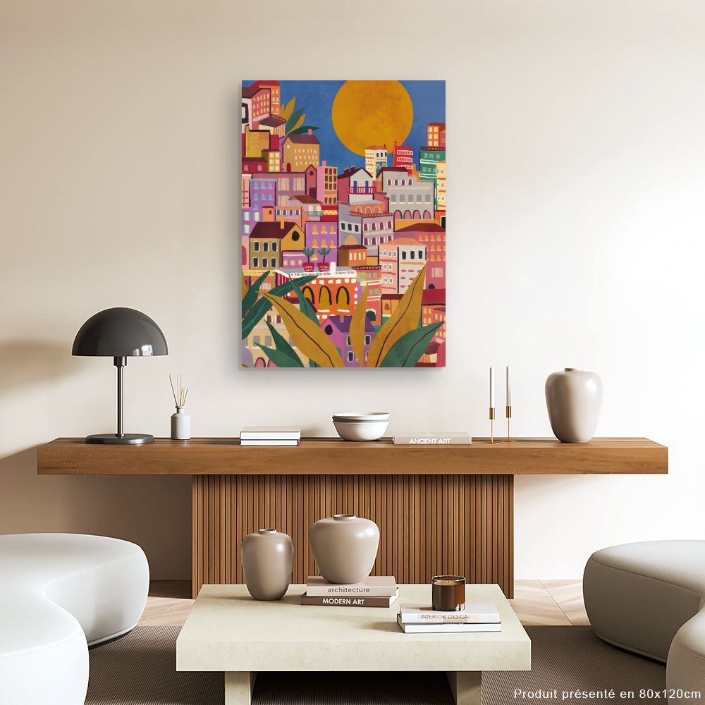 Tableau Ville ensoleillée