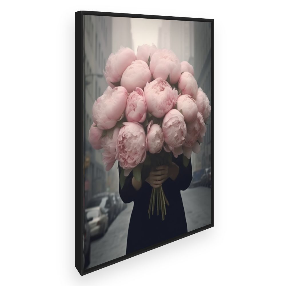 Toile Bouquet de pivoines