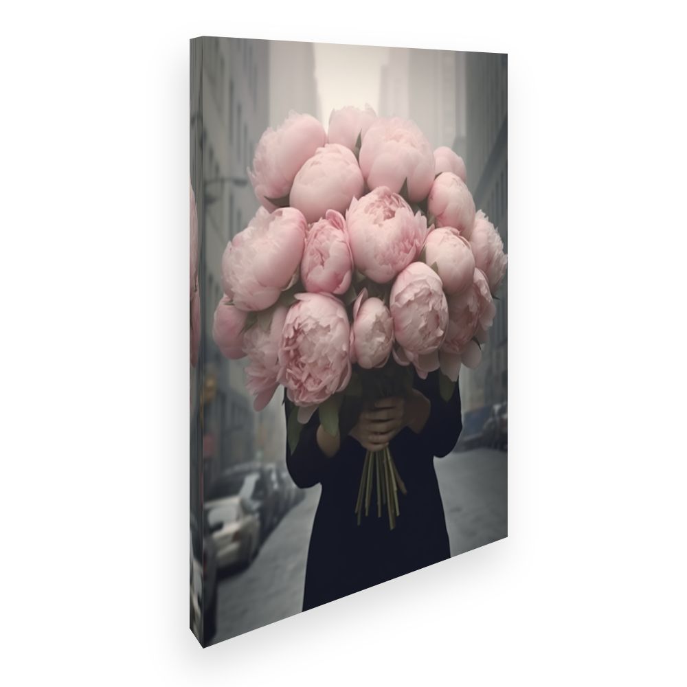 Toile Bouquet de pivoines