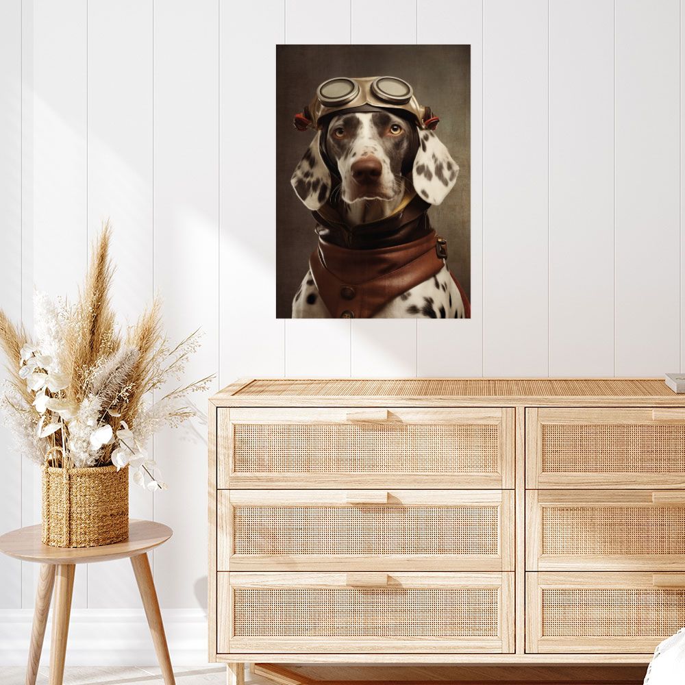 Affiche Chien aviateur vintage