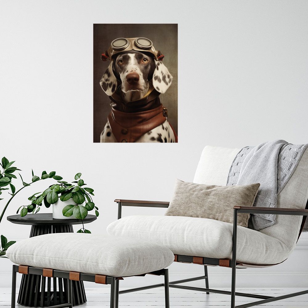 Affiche Chien aviateur vintage