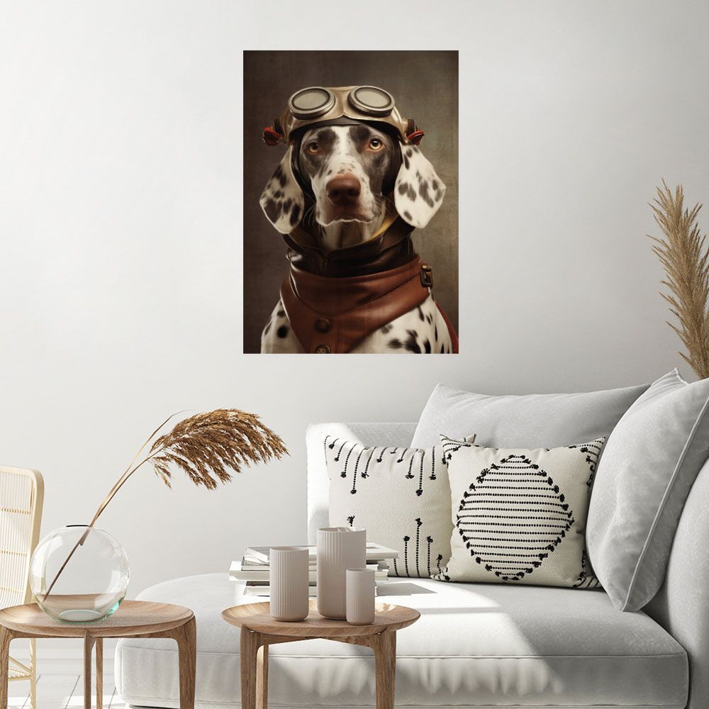 Affiche Chien aviateur vintage