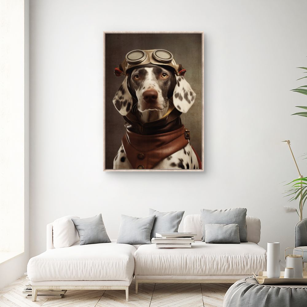 Tableau Chien pilote stylé