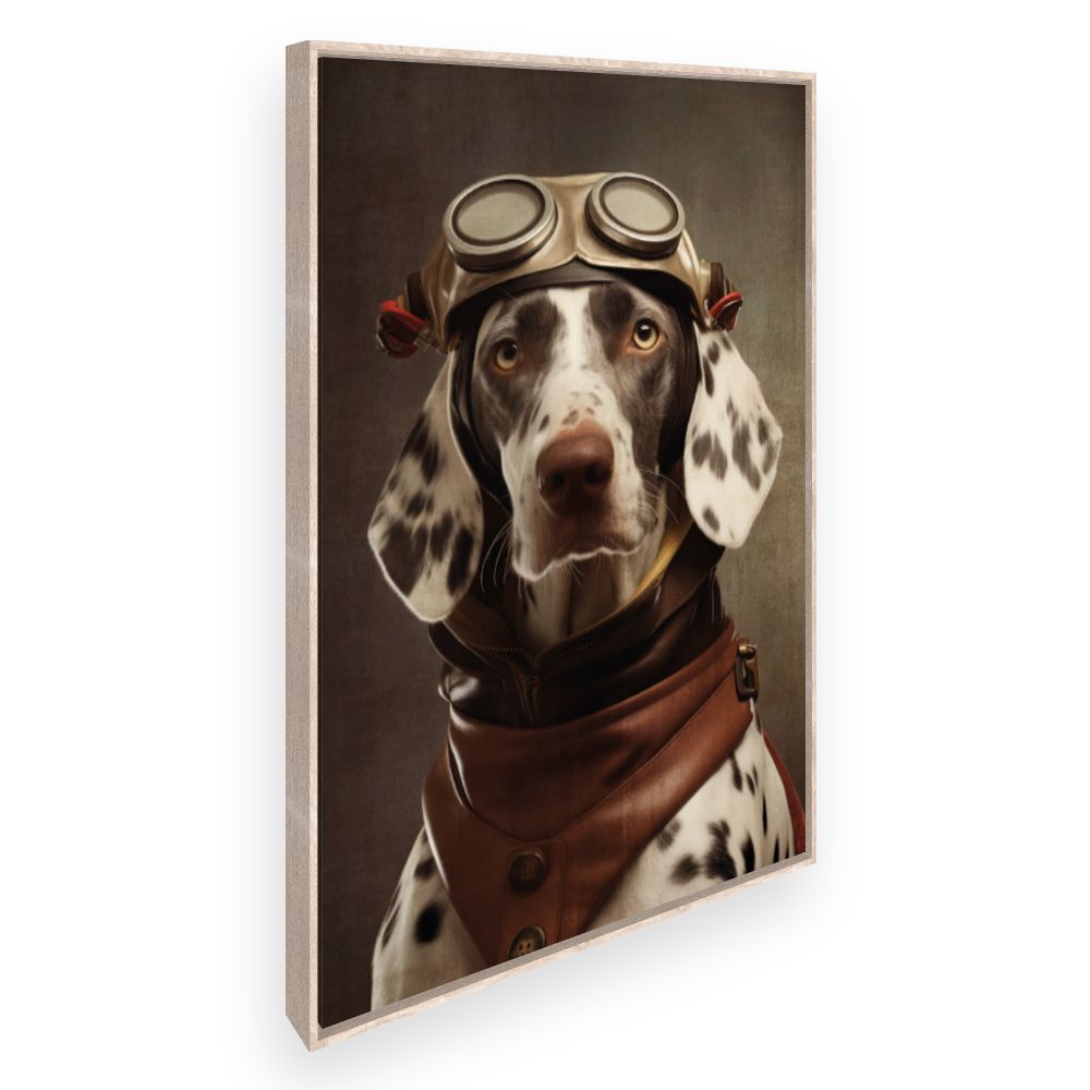 Toile Chien pilote stylé