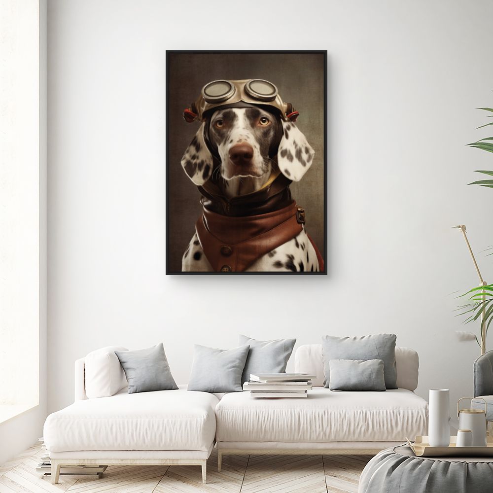 Tableau Chien pilote stylé