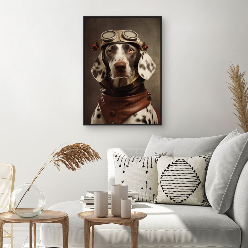 Tableau Chien pilote stylé
