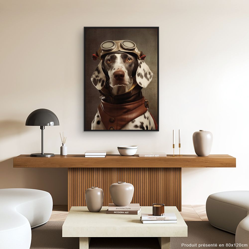 Tableau Chien pilote stylé