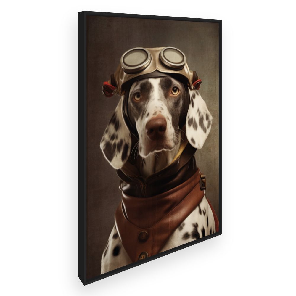 Toile Chien pilote stylé