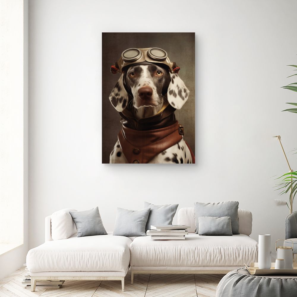 Tableau Chien pilote stylé