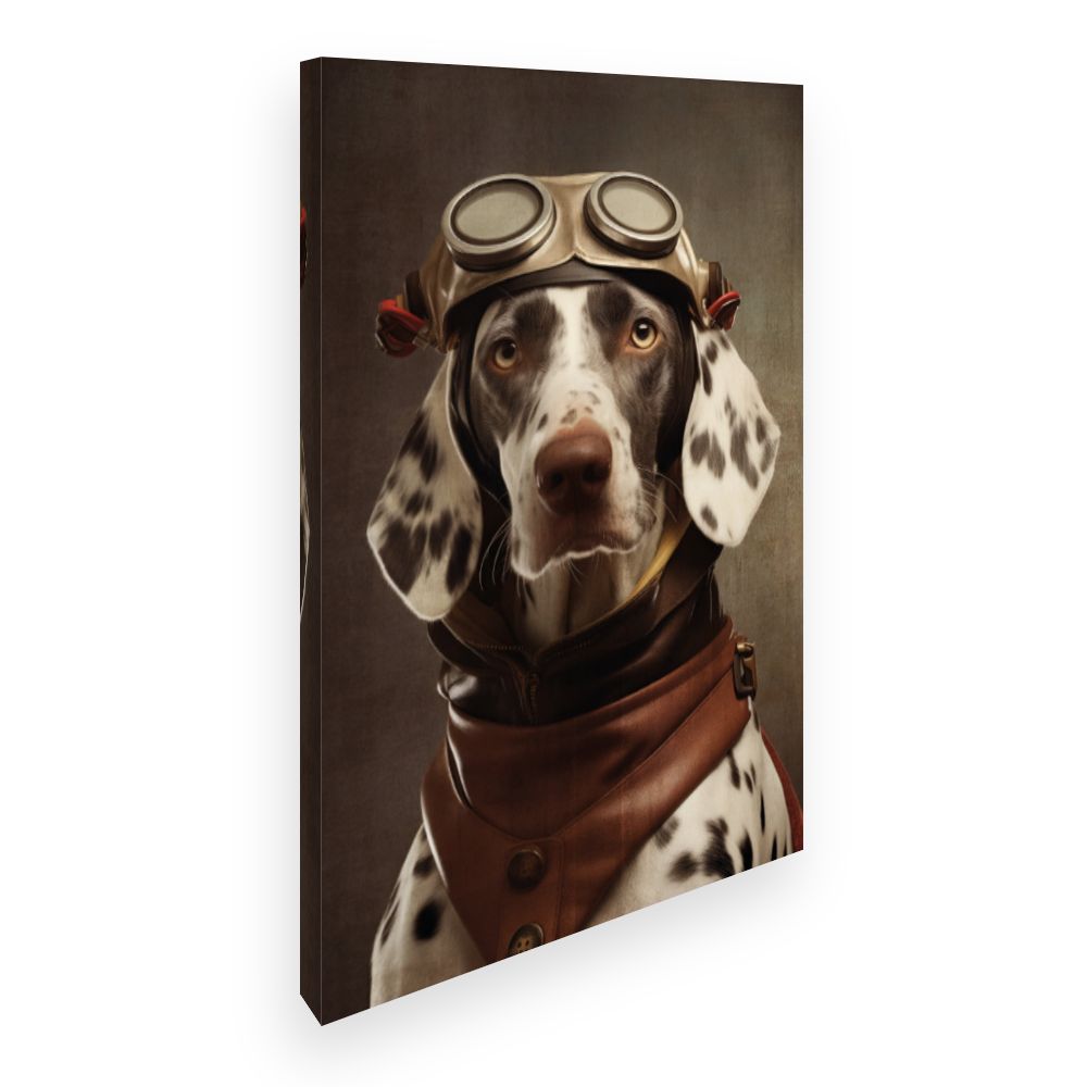 Toile Chien pilote stylé