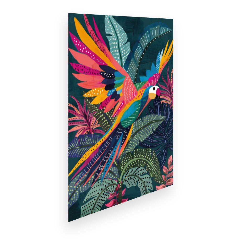 Affiche Perroquet exotique vibrant