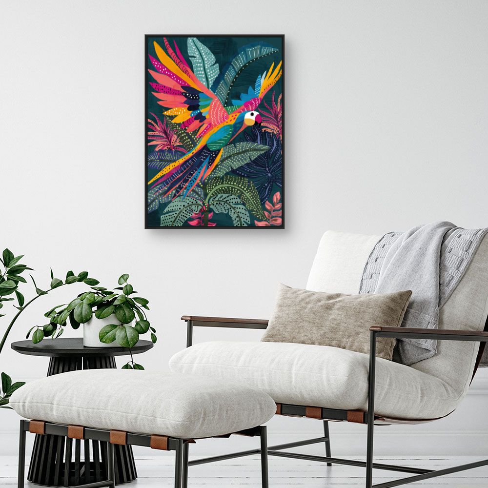 Tableau Perroquet exotique coloré