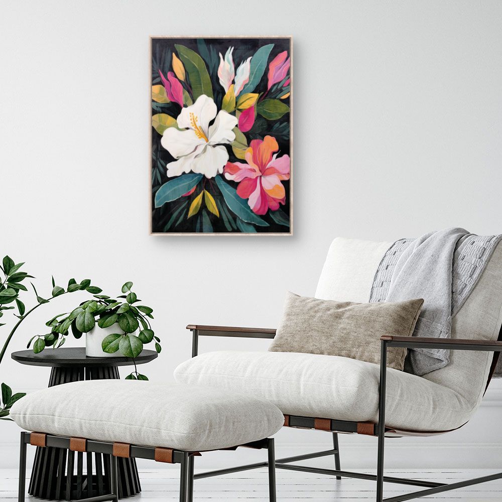 Tableau Fleurs exotiques vives