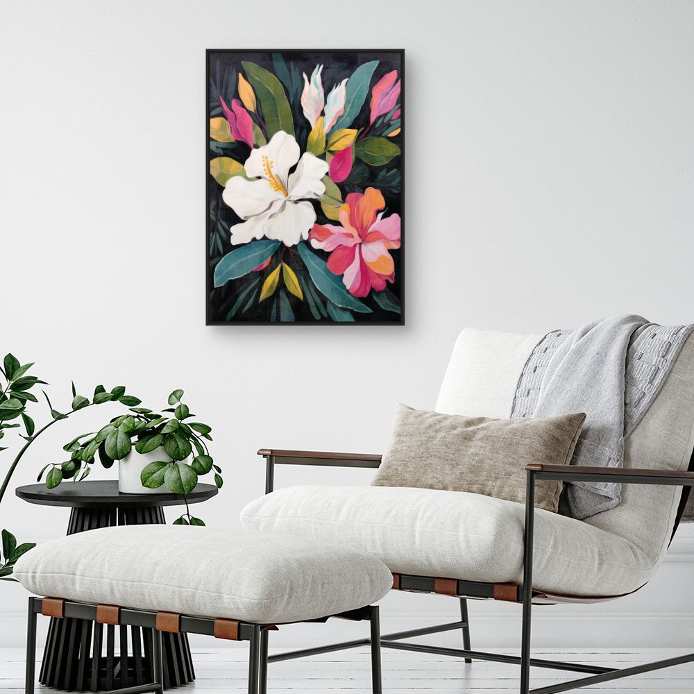 Tableau Fleurs exotiques vives