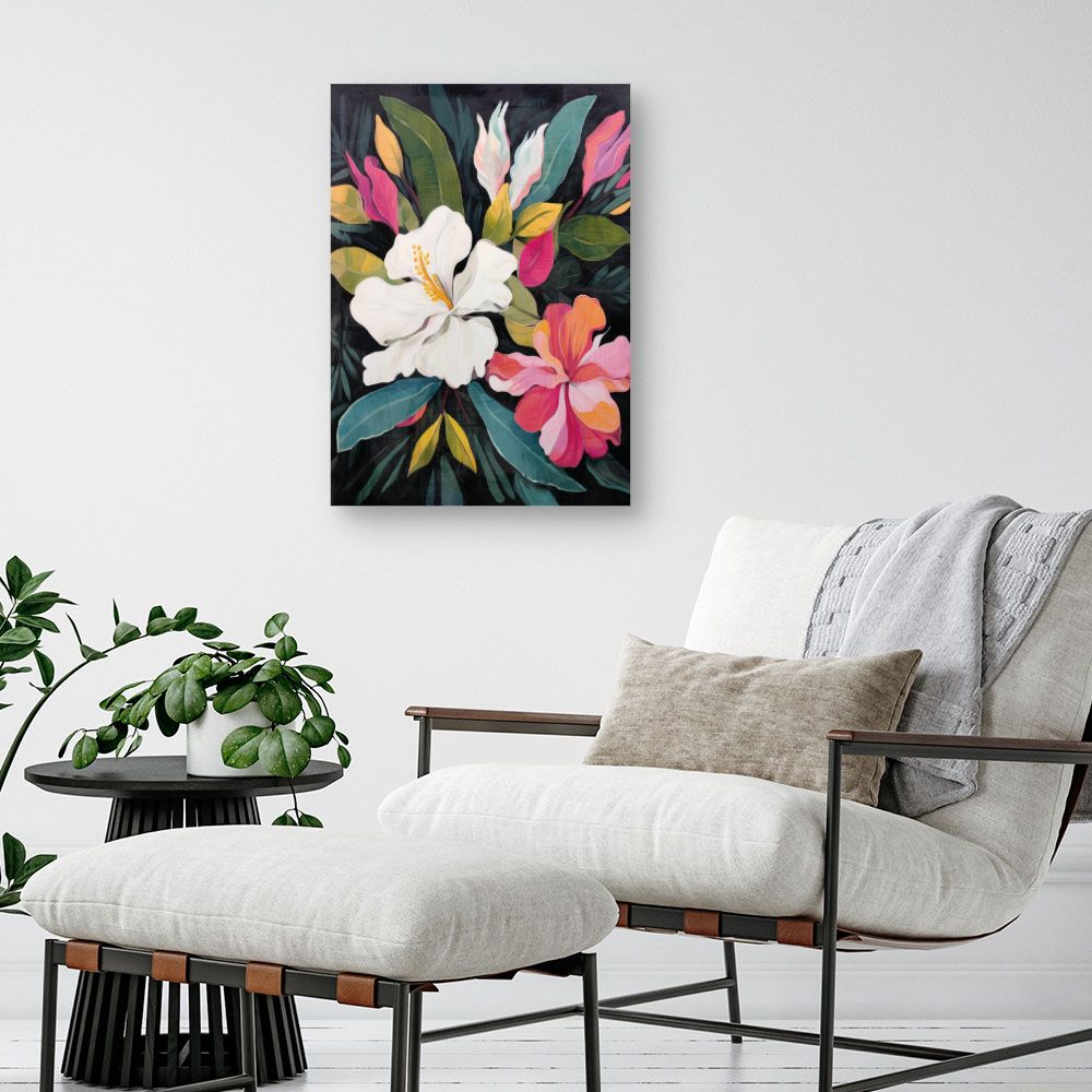 Tableau Fleurs exotiques vives