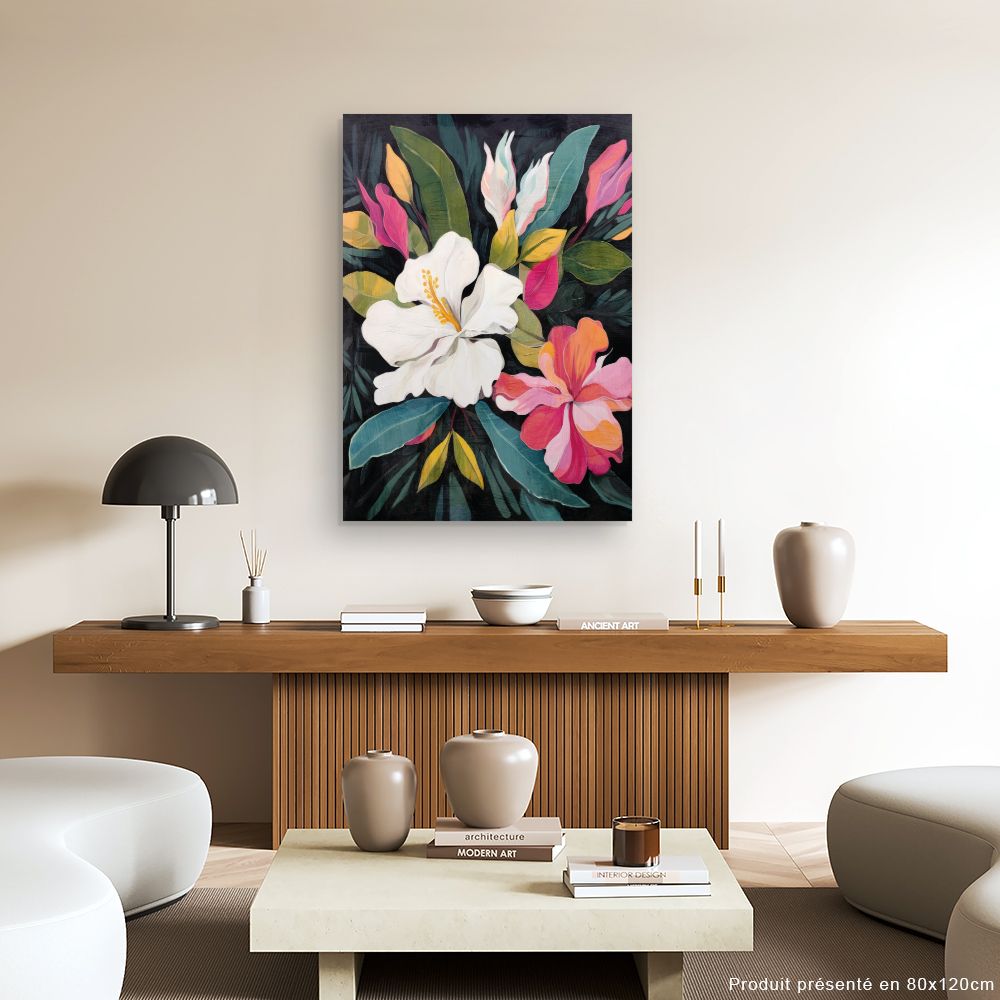 Tableau Fleurs exotiques vives