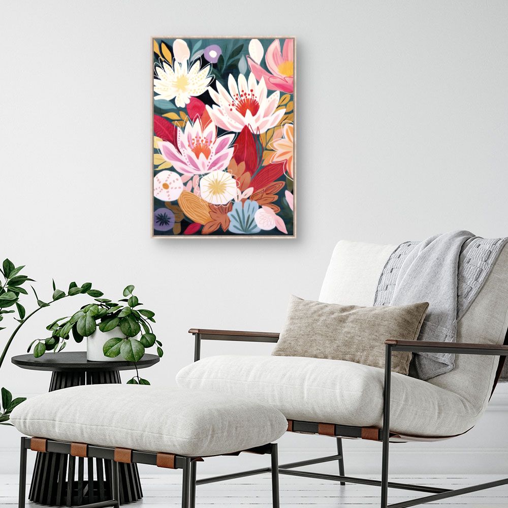 Tableau Fleurs lumineuses