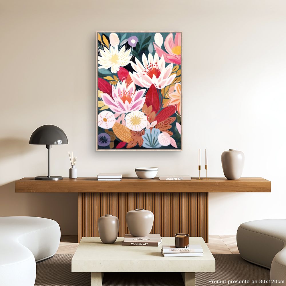 Tableau Fleurs lumineuses