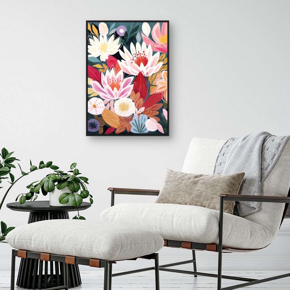 Tableau Fleurs lumineuses