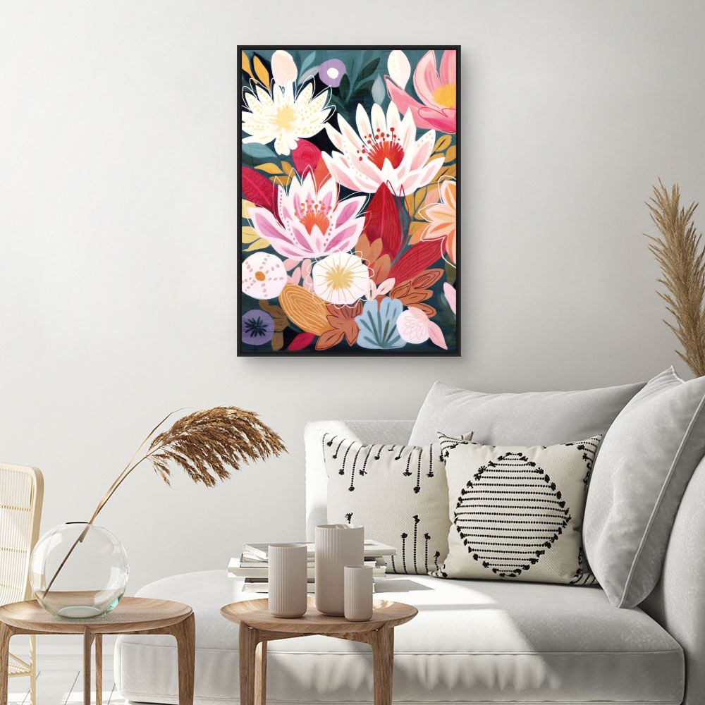 Tableau Fleurs lumineuses