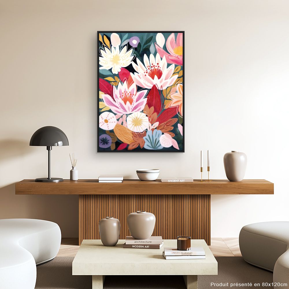 Tableau Fleurs lumineuses