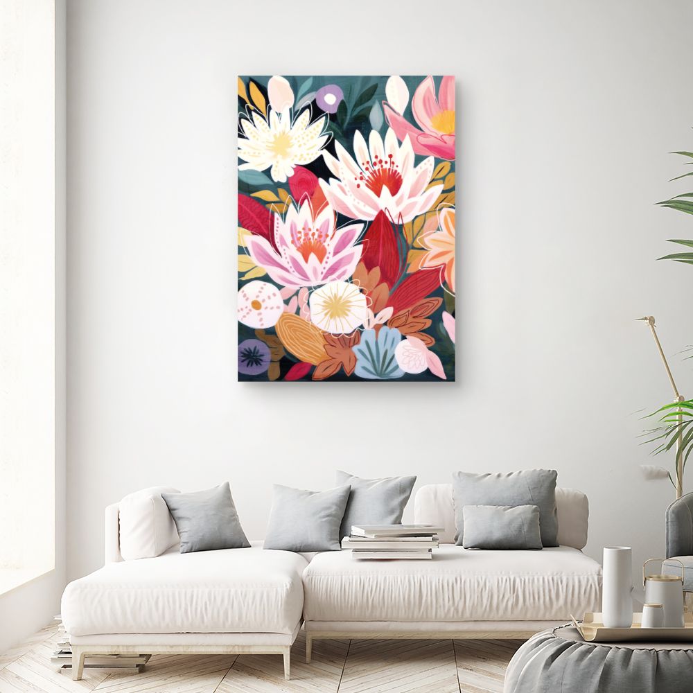 Tableau Fleurs lumineuses