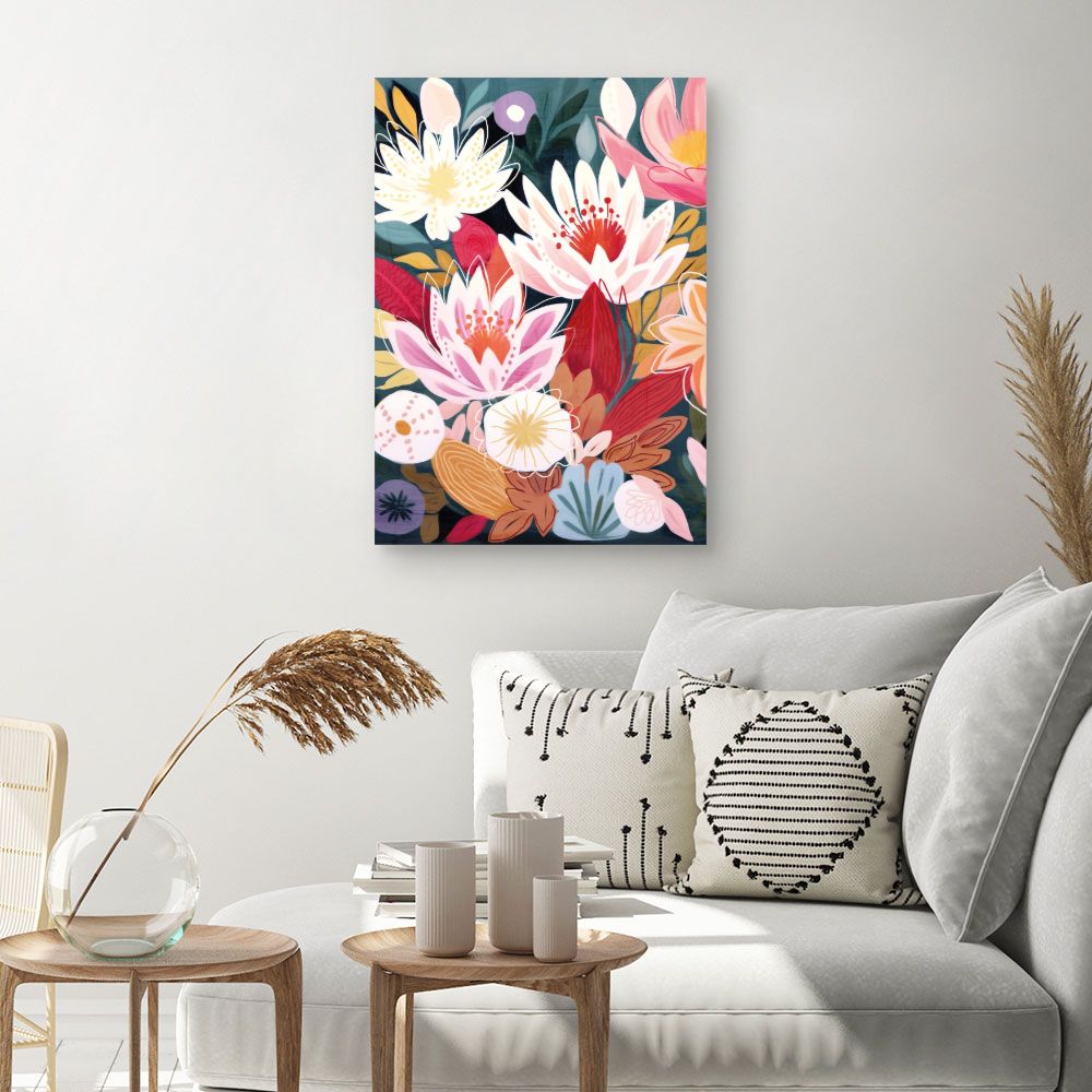 Tableau Fleurs lumineuses