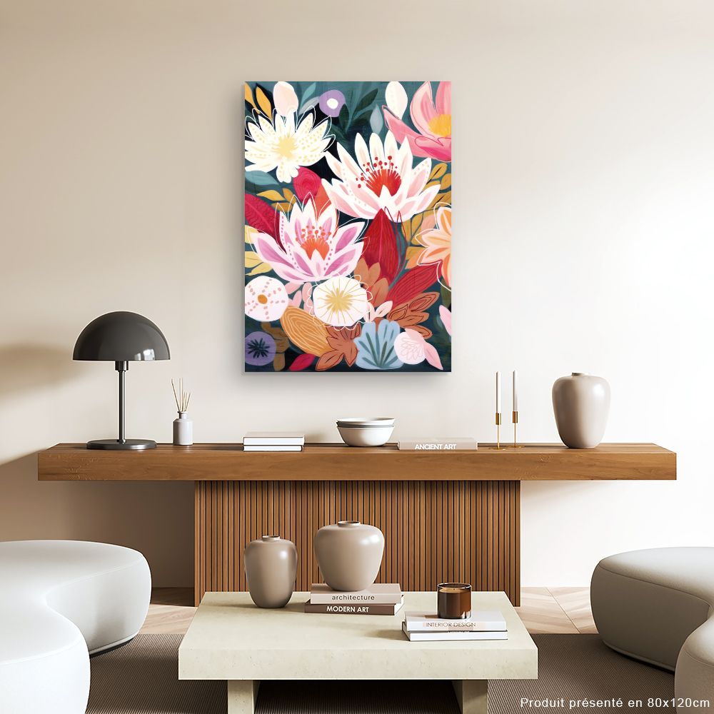 Tableau Fleurs lumineuses