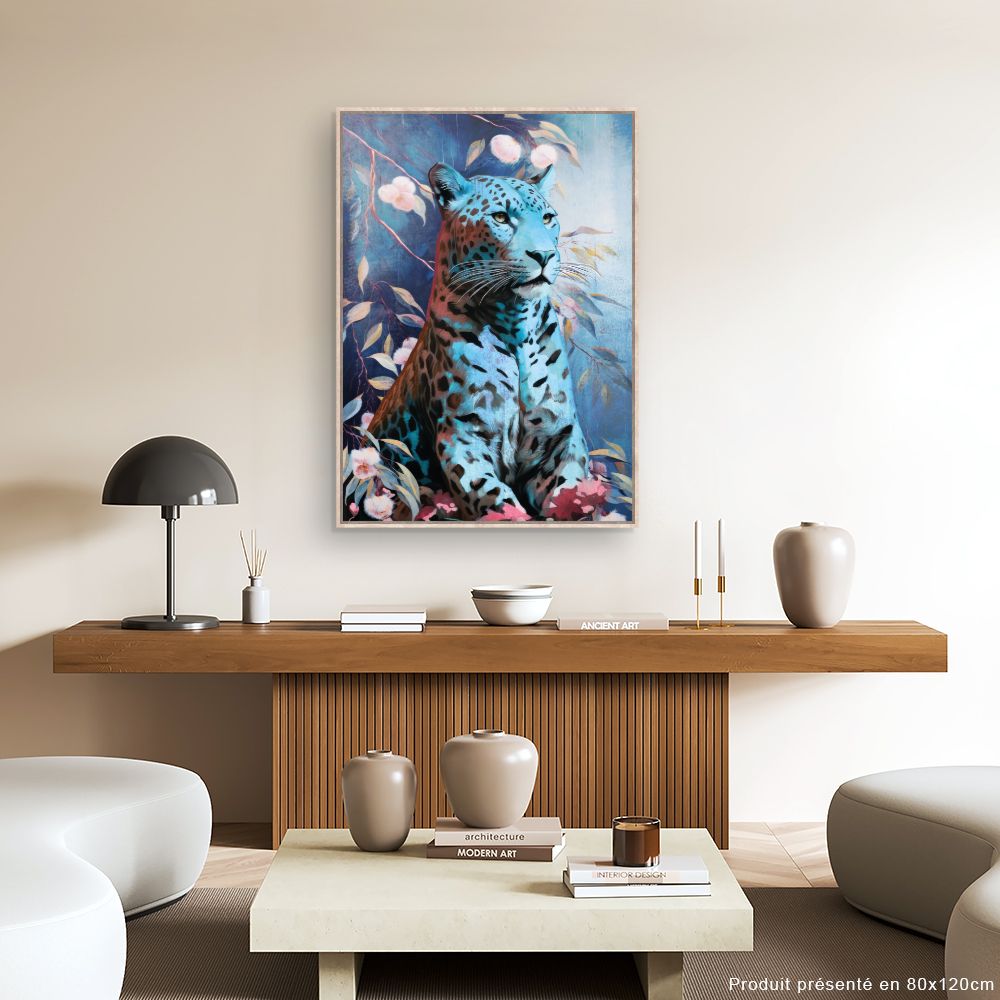 Tableau Léopard florale