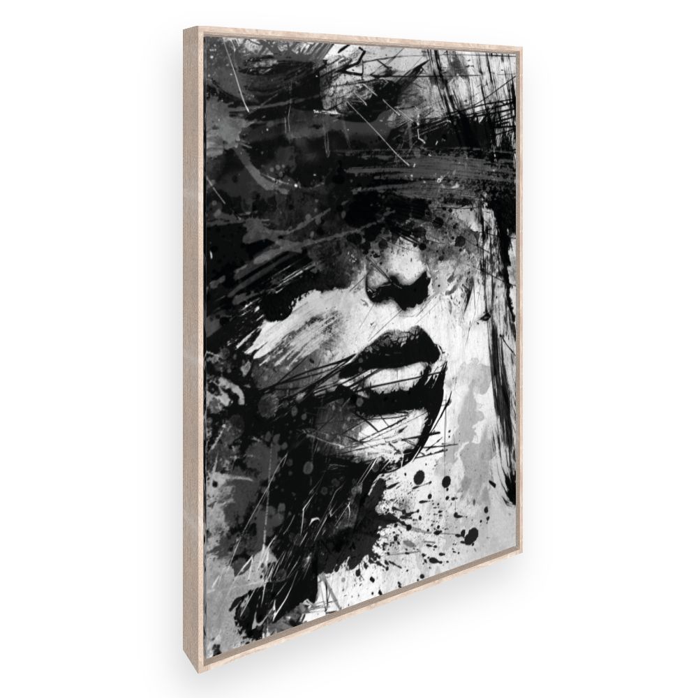 Toile Visage abstrait captivant